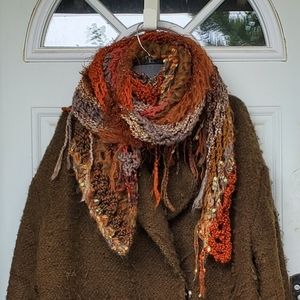 New OOAK Hand Knit Extra Long Scarf